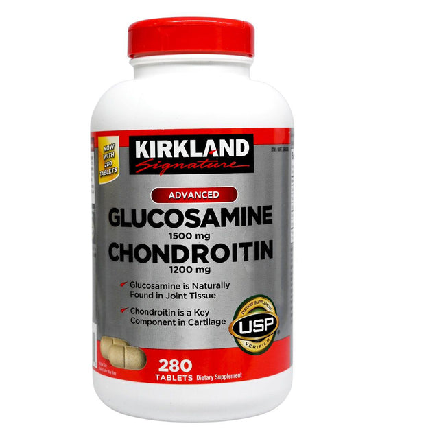 (升級配方) 氨基葡萄糖 1500mg + 軟骨素 1200mg關節健康補充劑 (280) 此日期或之前食用:2027年1月(平行進口)(83165) - 彩虹生活百貨