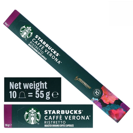 星巴克Starbucks Caffè Verona™ Nespresso 咖啡粉囊 5.5g x 10粒裝(84430 (平行進口) - , [彩虹生活百貨], [香港生活百貨], [網上購物], [生活用品], [家居商品], [生活百貨], [網購平台],  [彩虹百貨送貨優惠], [Rainbowbaby], [Hong Kong Lifestyle Products], [Online Shopping], [Home Goods], [Household Items], [Lifestyle Goods],  [E-commerce Platform]