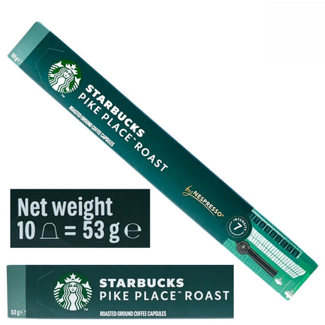 星巴克Starbucks Pike Place® Roast Lungo Nespresso 咖啡粉囊5.3gx10粒裝(84492)(平行進口) - , [彩虹生活百貨], [香港生活百貨], [網上購物], [生活用品], [家居商品], [生活百貨], [網購平台],  [彩虹百貨送貨優惠], [Rainbowbaby], [Hong Kong Lifestyle Products], [Online Shopping], [Home Goods], [Household Items], [Lifestyle Goods],  [E-commerce Platform]