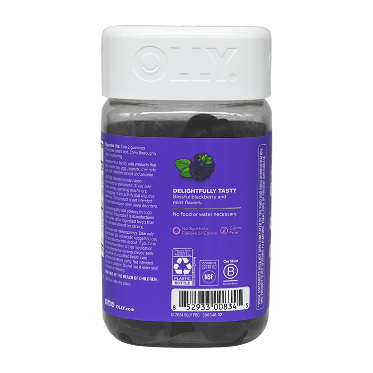 OLLY - 睡眠軟糖補充劑 3mg褪黑激素 110 粒軟糖 EXP:2026年9月1日 (平行進口) (08345)