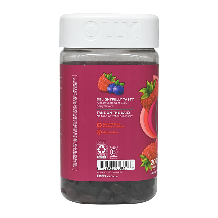 OLLY - 女性健康與免疫支持複合維他命軟糖 200 粒 EXP:2026年9月1日(平行進口) (08352)